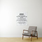 Personalisierte Tapisserie-Wand mit 34"x40" Wandteppich (Beispiel)