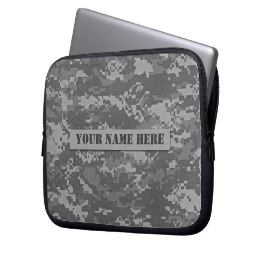 Personalisierte Tarnung Klimaanlage Digital Laptopschutzhülle (Vorderseite Links)