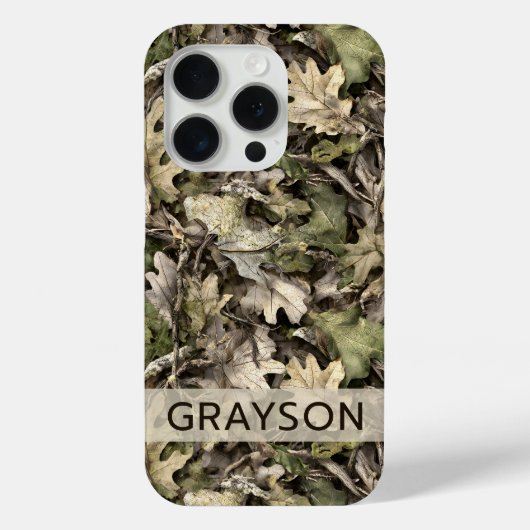 Personalisierte Tarnung mit Blättern Case-Mate iPhone Hülle (Rückseite)
