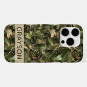 Personalisierte Tarnung mit Kiefer und Blättern Case-Mate iPhone Hülle (Rückseite (Horizontal))