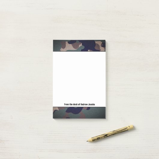 Personalisierte Tarnung Post-it Klebezettel (Auf Schreibtisch)