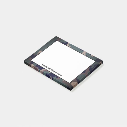 Personalisierte Tarnung Post-it Klebezettel (angewinkelt)