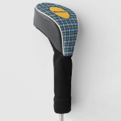 Personalisierte Tartan Golf Driver Cover Headcover (angewinkelt)