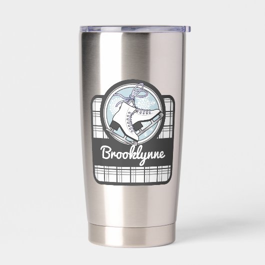 Personalisierte Tartan Ice Skaten / Skaten Thermobecher (Links)