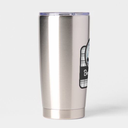 Personalisierte Tartan Ice Skaten / Skaten Thermobecher (Vorderseite)