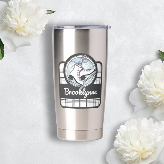 Personalisierte Tartan Ice Skaten / Skaten Thermobecher