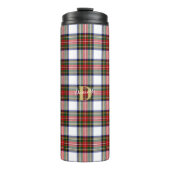 Personalisierte Tartan Monogram Name Weihnachten Thermosbecher (Vorderseite)