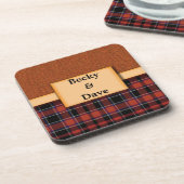 Personalisierte Tartan-Untersetzer Getränkeuntersetzer (Linke Seite)