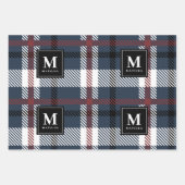 Personalisierte Tartan-Weihnachtszeit Geschenkpapier Set (Vorderseite 3)