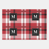 Personalisierte Tartan-Weihnachtszeit Geschenkpapier Set (Vorderseite 2)