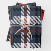 Personalisierte Tartan-Weihnachtszeit Geschenkpapier Set (Beispiel)