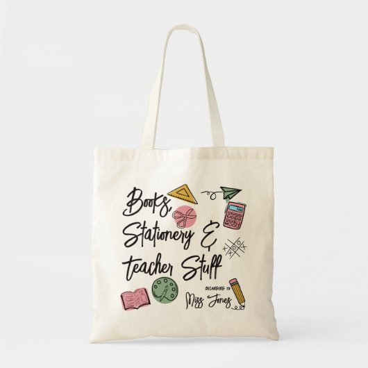 personalisierte Tasche für Bücher, Schreibwaren un (Vorne)