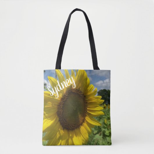 Personalisierte Tasche für Sonnenblumen (Vorderseite)