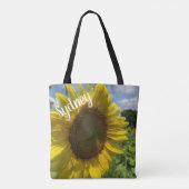 Personalisierte Tasche für Sonnenblumen (Rückseite)