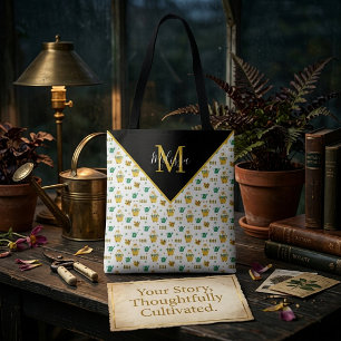 Personalisierte Tasche mit Frühlingsgarten-Muster