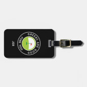 Personalisierte Tasche mit lustigem Golf-Spruch un Gepäckanhänger (Vorderseite horizontal)