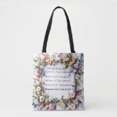 Personalisierte Tasche mit Wildblumen (Vorderseite)