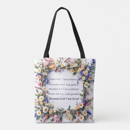 Personalisierte Tasche mit Wildblumen (Rückseite)
