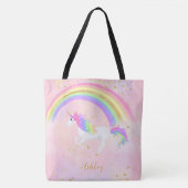 Personalisierte Tasche | Rosa Goldene Rainbow (Vorderseite)
