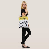 personalisierte Tasche, schwarz-weiß Tasche (Am Model)