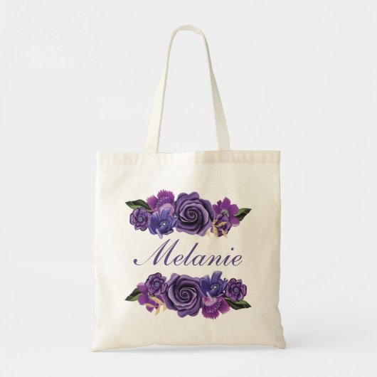 Personalisierte Tasche - ultralviolette botanische (Vorne)