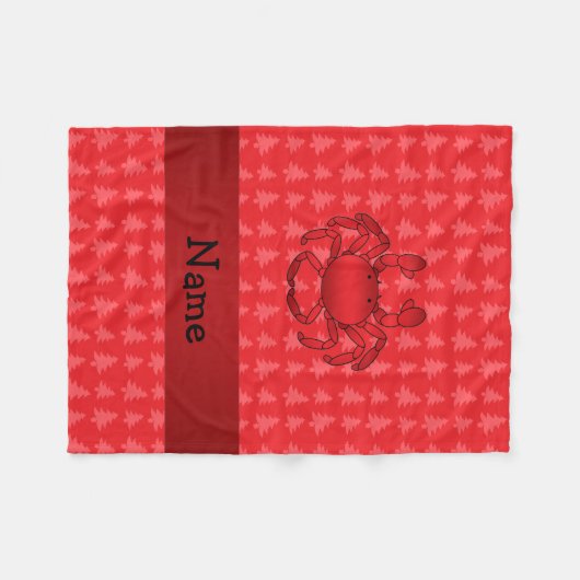 Personalisierte Taschenkrebse Fleecedecke (Vorderseite (Horizontal))