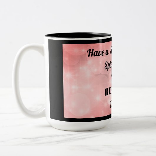 Personalisierte Tasse 70. Geburtstag (Links)