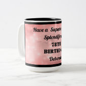 Personalisierte Tasse 78. Geburtstag (Vorderseite Links)