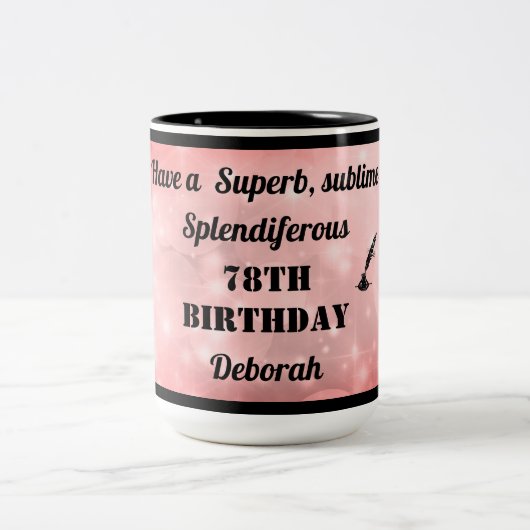 Personalisierte Tasse 78. Geburtstag (Mittel)