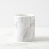 Personalisierte Tasse aus weißem Marmor (Mittel)