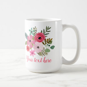 Personalisierte Tasse Blume Bouquet Geschenk Idee