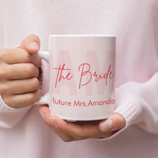 Personalisierte Tasse | Blush Pink Future Mrs.