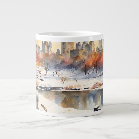 Personalisierte Tasse Central Park Snow Scene - el (Vorderseite)