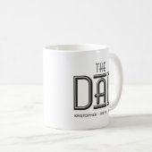 Personalisierte Tasse cooler Schwarz-weißer Vater (VorderseiteRechts)