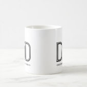 Personalisierte Tasse cooler Schwarz-weißer Vater (Mittel)