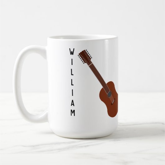 Personalisierte Tasse der Akustikgitarre-12-String (Links)