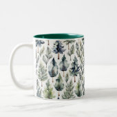 Personalisierte Tasse der Aquarellbäume (Links)