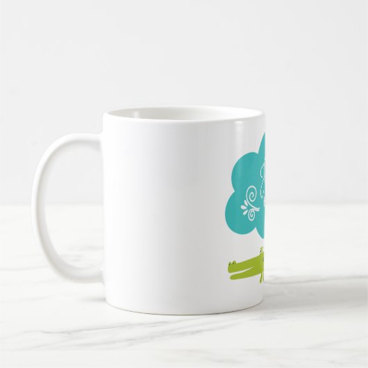 Personalisierte Tasse der Kinder Alligator (Links)