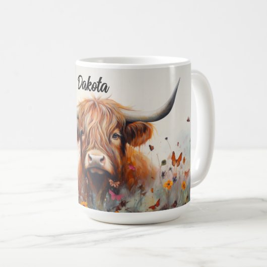 Personalisierte Tasse der Kühe (VorderseiteRechts)