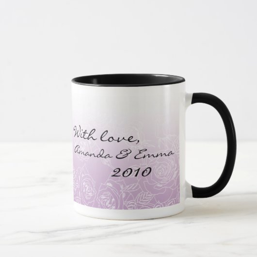Personalisierte Tasse der Rosen-Mutter Tages (Rechts)