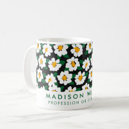 Personalisierte Tasse der White Daisy Blume | Indi