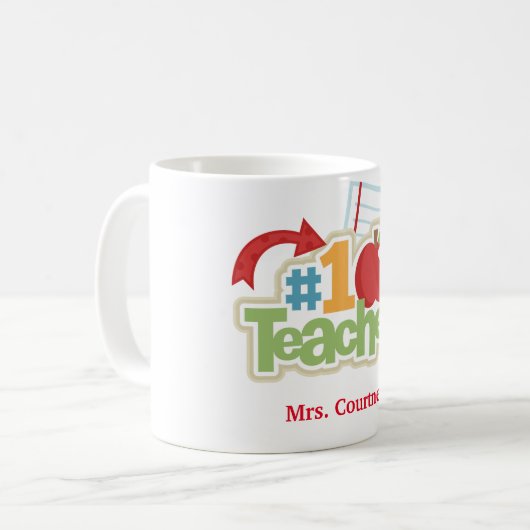 Personalisierte Tasse des Lehrer-#1 (Vorderseite Links)