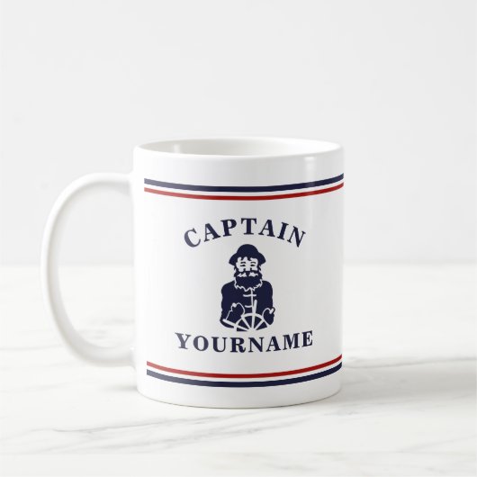 Personalisierte Tasse des Nautic Old Scruff Captai (Links)
