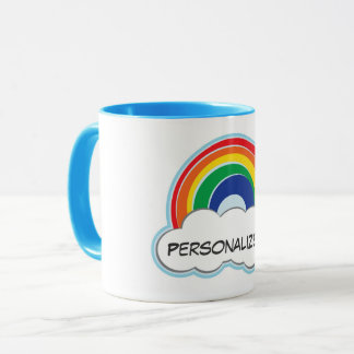 Personalisierte Tasse des REGENBOGENS |
