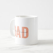 Personalisierte Tasse des Vaters mit Kids Name ・Cu (Vorderseite Links)