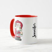 Personalisierte Tasse des Weihnachtsmanns (Vorderseite Links)