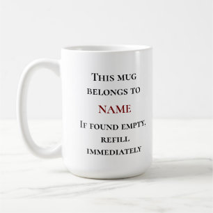 Personalisierte Tasse "Diese Tasse gehört [Name]"