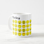 Personalisierte Tasse "Emojis" (Vorderseite Links)