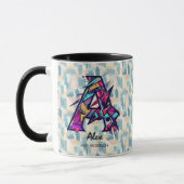 Personalisierte Tasse für Abstrakte geometrische M (Links)