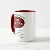 Personalisierte Tasse für Firefighter (Vorderseite Links)